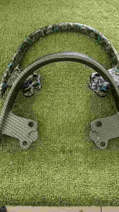 Behel Scoopy Carbon WTP Carbon Forged Begel Motorcycle Honda Scoopy Tahun 2015 - 2025 Bahan Aluminium Finishing Cat Carbon WTP Carbon FORGED HItam Silver Silver Poles