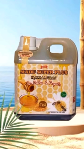 Paket Bundle Isi 2 Madu Super Plus Kalimantan SH 74 Total 2kg dengan Bee Pollen dan Propolis Alami