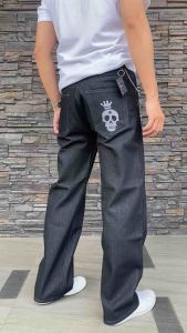 TPPJEANS KClassic Raw Denim กางเกงยีนส์ผ้าดิบสีเข้มทรงกระบอกใหญ่ คลาสสิค เฟดได้ 16oz. เป้าซิป ทรงสวย Size 28-36 รับชำระปลายทาง