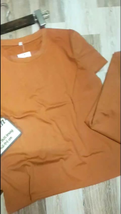 Áo cổ tròn trơn cho nữ thun cotton 4 chiều