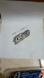 Emblem knalpot DRACO model Timbul free paku rivet