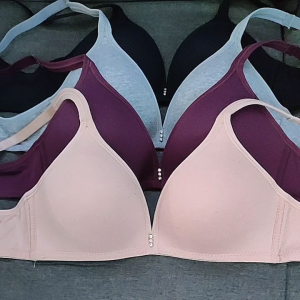 No wire with pads cotton bra non detachable strap 2hook bra onhand sizes 343638 capA&B