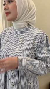 Gamis Katun Bordir Bolong Premium // Gamis Terbaru Kekinian // Gamis Lebaran 2025