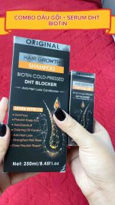 Combo Dầu gội + Serum mọc tóc giảm gàu DHTDầu gội DHT kích thích mọc tóc giảm gàu nấm ngứa bảo vê nang tóc chắc khoẻ