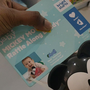 DISNEY BABY BRIGHT STARTS MICKEY MOUSE RATTLE ALONG BUDDY 12417