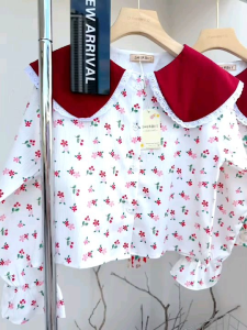 Sherbet สีผล เสื้อคอบัวระบาย ปกทูโท ผ้าพิมพ์ลายน่ารักมาก สาวหวานละมูล พลาดไม่ได้ ราคาบริเวณ 38 วัน 19 ชั่วโมง