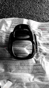 Cover Batok Kepala Bagian Atas Plus Lis List Spedometer Scoopy ESP K93 2017-2019 Hitam Kilap Black Glossy