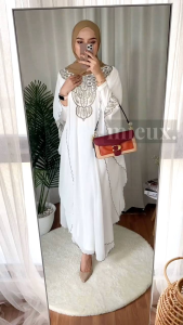 Agatha Kaftan Jubah Abaya Arab Real Embroidery
