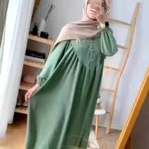 FATIMAH DRESS GAMIS CRINKLE PREMIUM DRESS WANITA TERBARU 2022 BAJU KONDANGAN OOTD WANITA MUSLIM