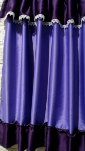 Gorden Kolong Dapur Polos Premium Renda Warna Ungu Lavender