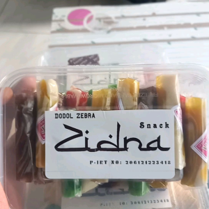 Dodol Garut Zidna Zebra Warna Warni isi 500 gr Packing box plastik