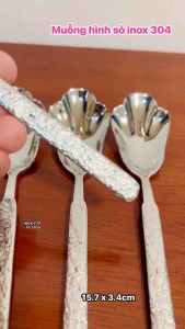 Muỗng bánh hình sò inox 304/ muỗng  bánh tiệc ngọt