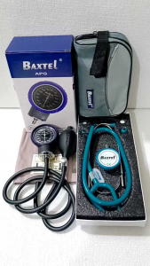Baxtel APG PURPLE Ring Aneroid Sphygmomanometer With Teal DELUXE Stethoscope