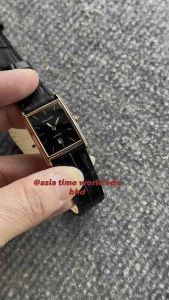 [Original] 8212L RG-4 Balmer Elegance Square Sapphire Womens Watch with Black Dial and Black Genuine Leather Strap | Official Warranty