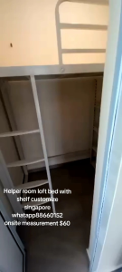 Helper room loft bed customize singapore