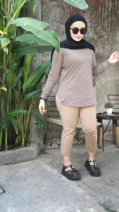 Kaos Wanita Lengan Panjang Body Oval // Kaos Wanita Oval // Baju wanita lengan panjang