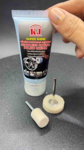 เคเจครีมไขปลาวาฬพร้อมลูกขนแกะ1นิ้ว1ชิ้น กระบอก 1สำหรับงานขัดทองเหลือง เครื่องเงิน ขัดเพิ่มความเงาให้ชิ้นงาน
