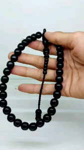 Tasbih 33 Butir Kayu Galih Kelor Hitam 10 mm