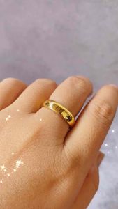CINCIN GOLD COUPLE GOALS POLOS LAPIS GOLD | CINCIN TUNANGAN SIMPLE ANTI LUNTUR TITANIUM ASLI XUPING TERLARIS BISA COD