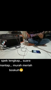 Ampli gitar mini 8inch spek lengkap suara garang sudah distorsi dan delay bergaransi