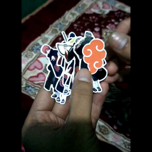 Stiker Vinil Anime Akatsuki isi 10 pcs untuk laptop case handphone dan lainnya ( Anti Air )