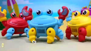 Mainan Kepiting Sensor Joget Menyala Lampu 3D Melatih Kreatif Anak