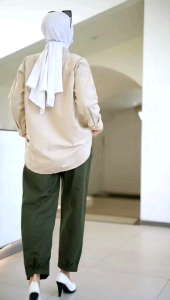 Setelan Wanita Terbaru By Chava Bahan linen rami busui friendly