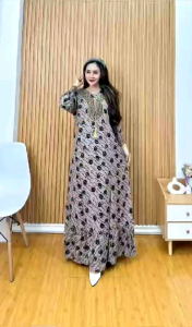 Gamis Renda Arabian Sultan Busui Friendly - Size Standar Ld 110cm Bahan Rayon Premium Tebal