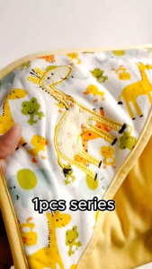 Newborn Baby hooded cotton blanket gift Double layer soft comforted cotton swaddle