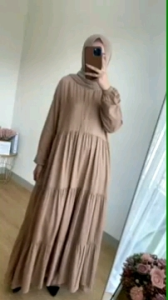 HANUM DRESS Gamis Wolfis Premium