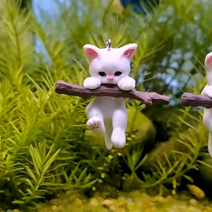 Hiasan aquarium ornamen Kucing dekorasi aquarium