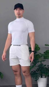 Quần short Gym WH quần Sport (thể thao) chạy bộ  namchất liệu si dù mỏng nhẹ co giãn SportThoáng khí Thoải mái Đàn ông