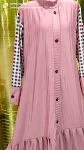 Gamis anak bahan hornet knit 4 ukuran 6-15 tahun tidak pake hijab