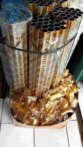 Full Set Batang Gorden / Besi Gorden / Tiang Gorden Jendela Pintu 50100150200cm GOLDSILVER COKLAT