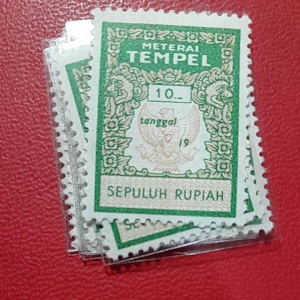 Materai Indonesia Koleksi kuno Jadul 10 Rupiah Tahun 1976-1980 UN USED