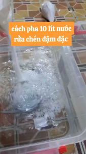 Bột  pha 10 lít nước rửa chén đậm đặc hương chanh làm sạch dầu mở trên xoang nồi chén đĩa không hại da tay