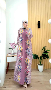 Gamis batik trend terbaru motif encim warna batik cap pekalongan