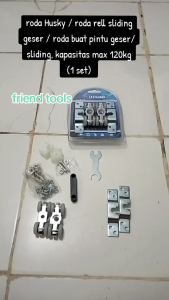 roda rell buat pintu geser roda husky 1 set stainless Steel
