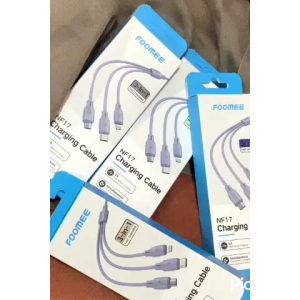 FOOMEE NF17 fast charging 2A CABLE 3 IN 1 MICRO//TYPE C//L1GHTN1NG