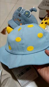 CAE - Topi Anak Laki Perempuan 0-2 tahun Giraffe Buntut Polkadot Bucket Hat Import
