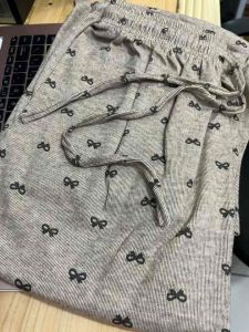 Elizabethgrosir1 Culottes Knit Pants Import Grosir 64 Celana Panjang Kulot Bahan Rajut Wanita Dewasa Remaja Korean Style Motif Pita Bow 8012