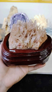 Natural Madagascar High Grade Tangerine Crystal Quartz Cluster Ornament TC07