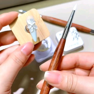 Nail Art Stainless Steel Double Head Silicone Stick Carving Petal Carving Flower Stick Metal 3D Manicure Tool 美甲不锈钢取胶棒硅胶双头雕花瓣雕刻花棒
