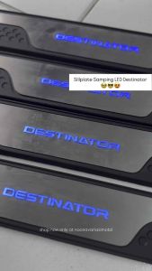 Sillplate Samping Pijakan Kaki Mobil LED Mitsubishi Destinator 4pcs nyala biru