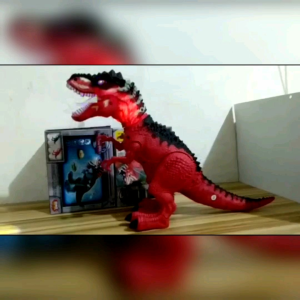Mainan Anak Dinosaurus t-rax dan leher panjang jalan bersuara berlampu and bertelur sesuai video
