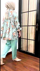 ONESET INARA RAYON DIAMOND MIX CRINGKLE SETELAN BAJU MUSLIM WANITA JUMBO BUSUI