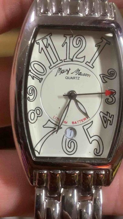 Đồng hồ nam hiệu MARY MAISON QUARTZ, tank nam size 30,5x40mm, Lịch Lộc ...