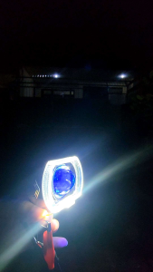 Lampu Biled Projie CUT OFF 35 Inci Putih Kuning Ring Putih Devil Biru Universal