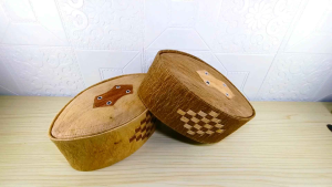 peci / kopiah kulit kayu waru motif terompah ketupat lancip kopiah pria songkok laki laki terbaru 2022 peci santri masa kini