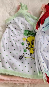 12pairs or 6pairs Apple/Strawberry Spaghetti Sando Terno for newborn baby girl | Infant wear | Assorted designs 0-6month SOFT FABRIC AND COMFORTABLE TO WEAR